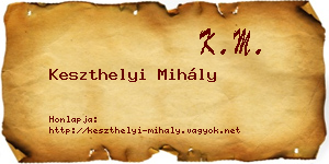 Keszthelyi Mihály névjegykártya